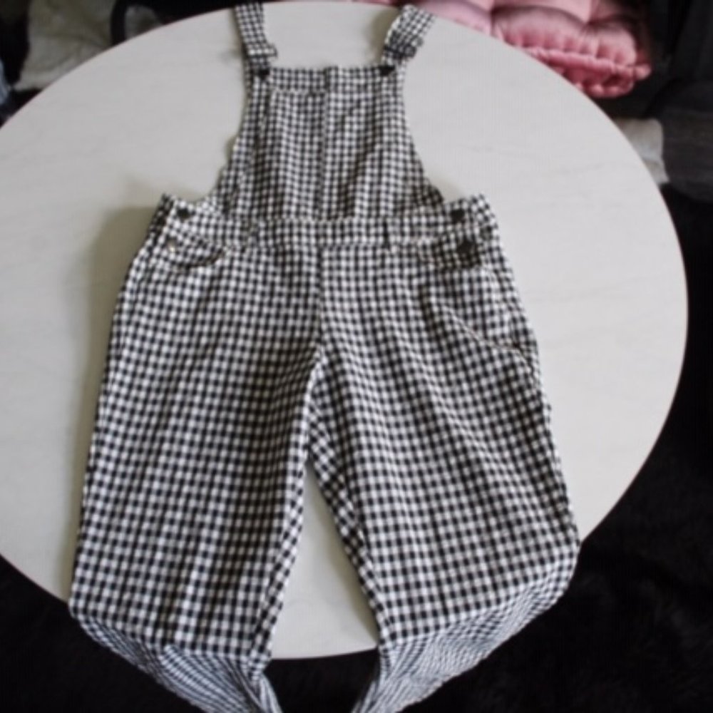 Gingham overalls